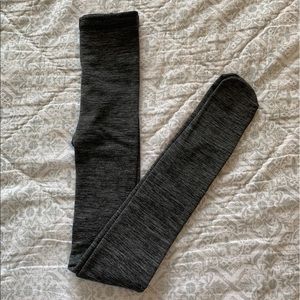 American Eagle Fleece Lined Heather Grey Footed Tights